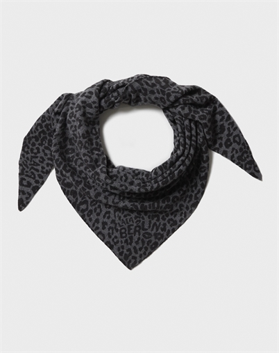 Lala Berlin - Triangle M Printed Cashmere Tørklæde - Asphalt Leo